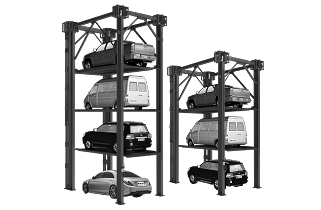 Triple Stacker Parking Lifts